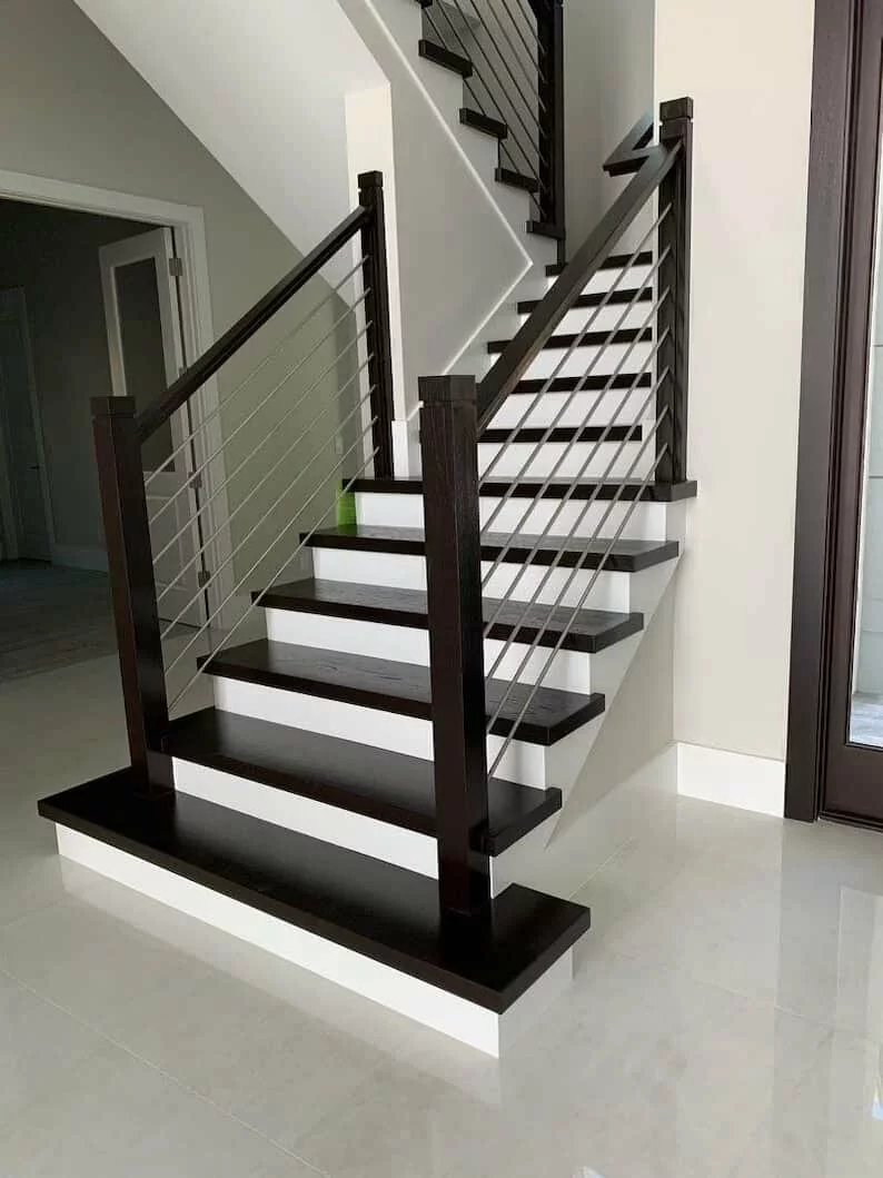 30+ Modern Steel Stair Railing Design Ideas 45 Modern Stair Railing - Wrought Iron Horizontal Stair Part - Stair Iron Baluster for Staircase